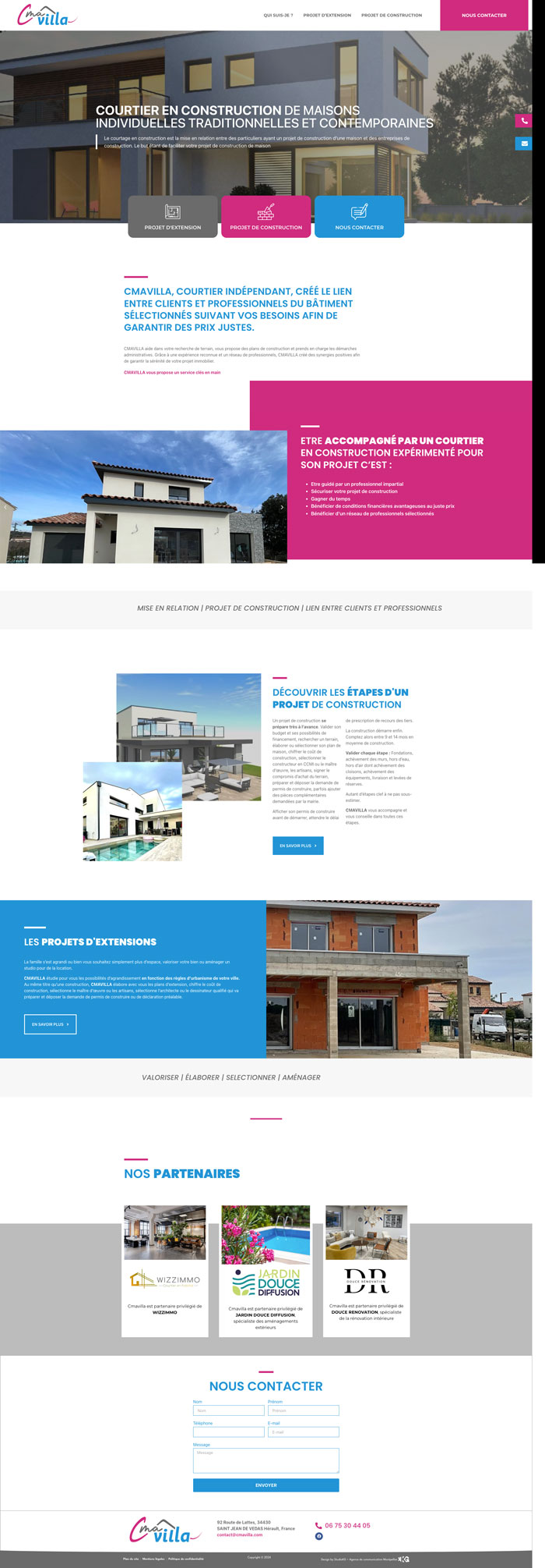 Webdesign site internet CMaVilla